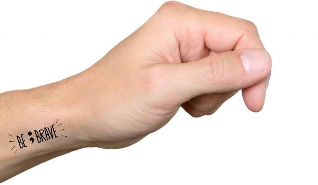 Brave Semicolon Tattoos