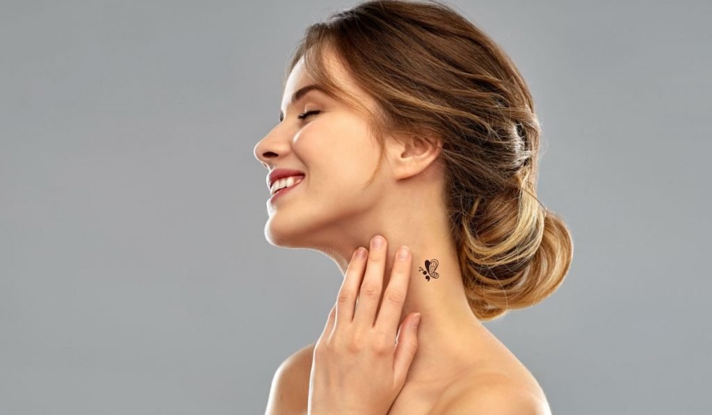 Butterfly Semicolon Tattoo