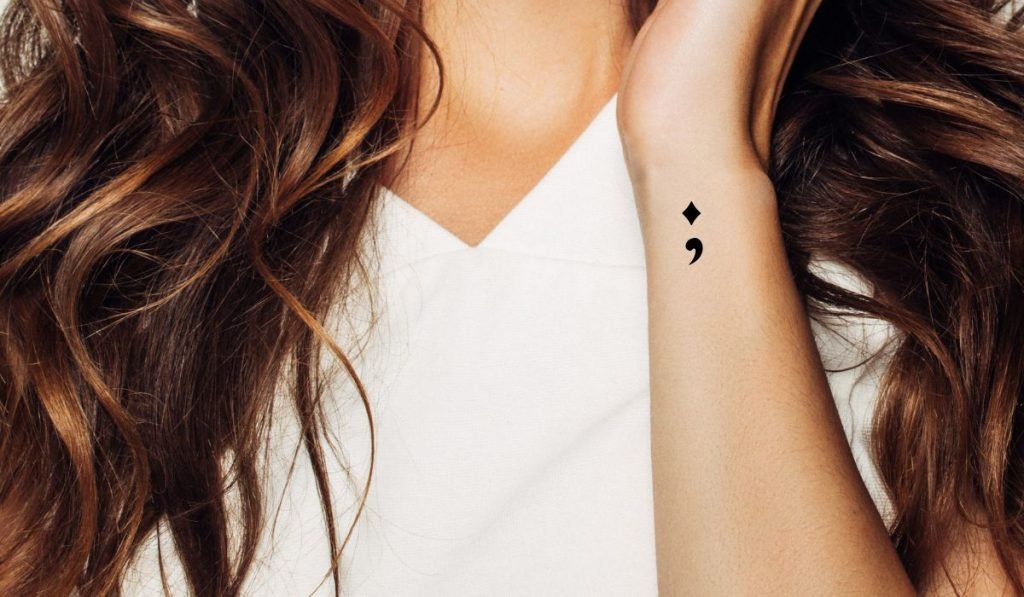 Diamond Semicolon Tattoos