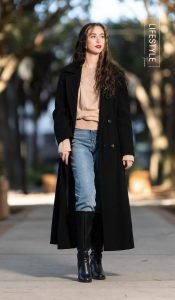 Knee High Boots with a Trench Coat