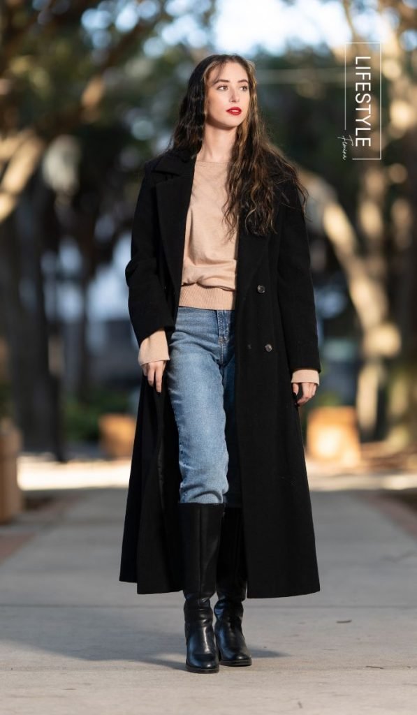 Knee High Boots with a Trench Coat