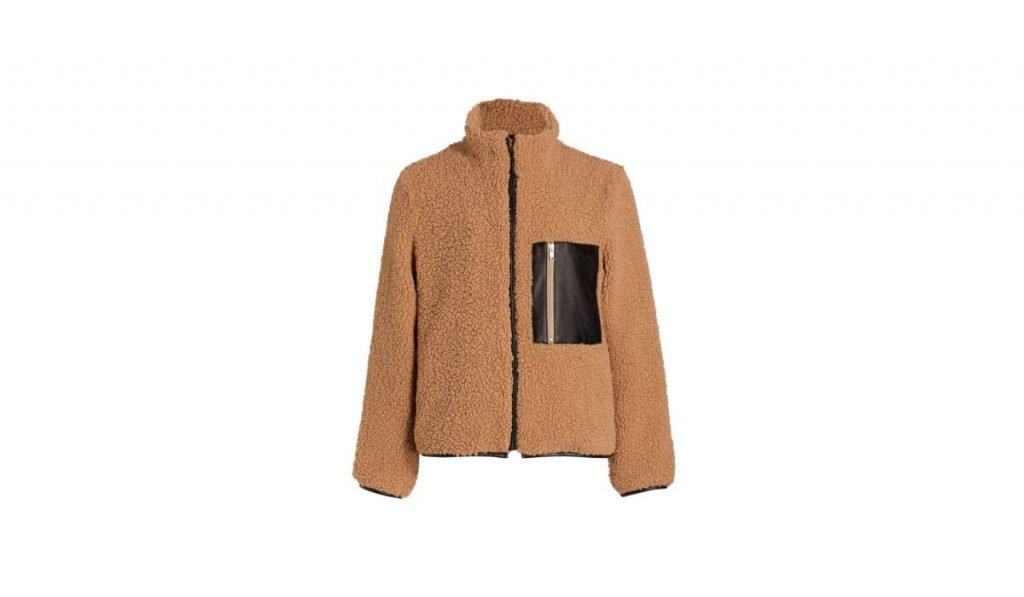 brown faux leather jacket