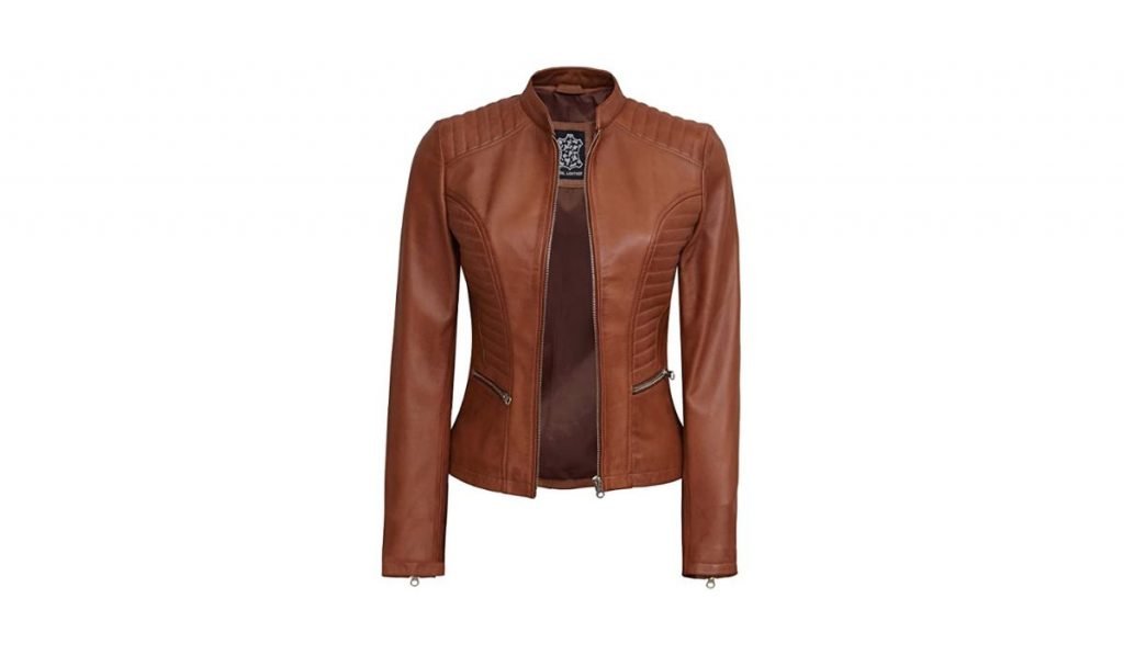 brown leather trench coat