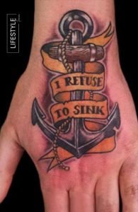 Anchor Tattoo with Name