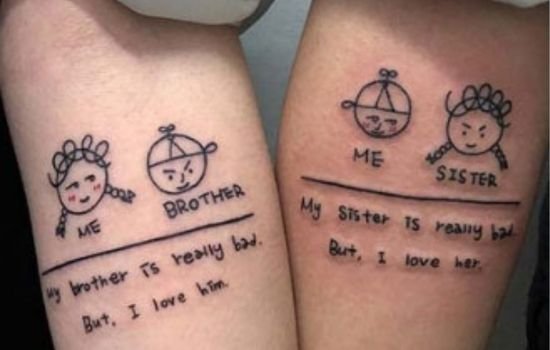 Brother and sister tattoos