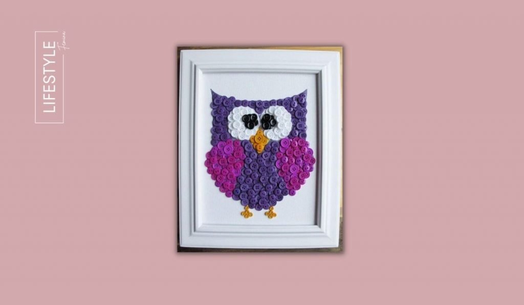Button Owl Art