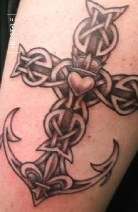 Celtic Anchor Cross Tattoo
