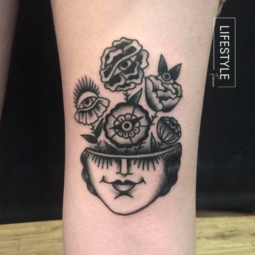 Floral Surrealism Tattoos