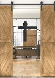 Woven bathroom doors