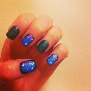 Cosmic Stars Acrylic Nail