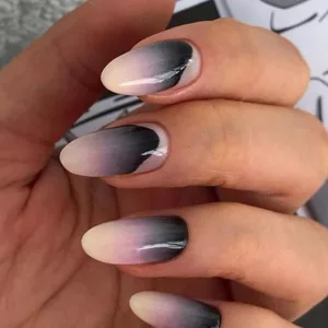 Design With Pink And Black Painted Ombre