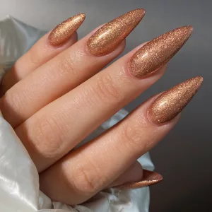 Glistening-Gold-ACRYLIC-NAILS