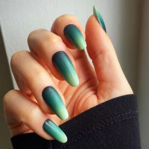Green Ombre Nail Polish