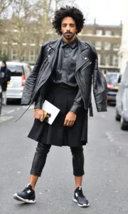 Leather Jacket and Jeans