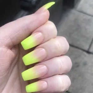 Ombre Nails in Neon