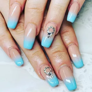 Ombre Of White And Light Blue Crystals And Art