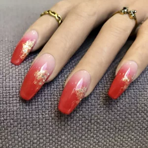 Ombre Red Nails
