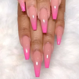Pink Ombre Nails