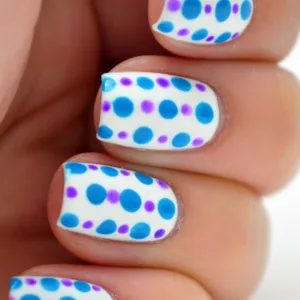 Polka Dot Party Summer Acrylic Nail