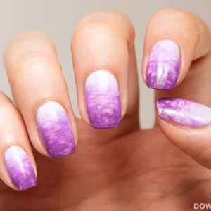 Watercolour Effect Ombre Nails