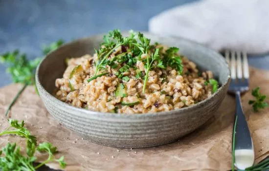 farro risotto vegetarian recipe