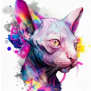 Cat Tattoo With Belly Button