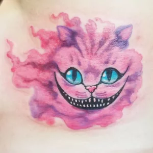 Cat Tattoo With Belly Button