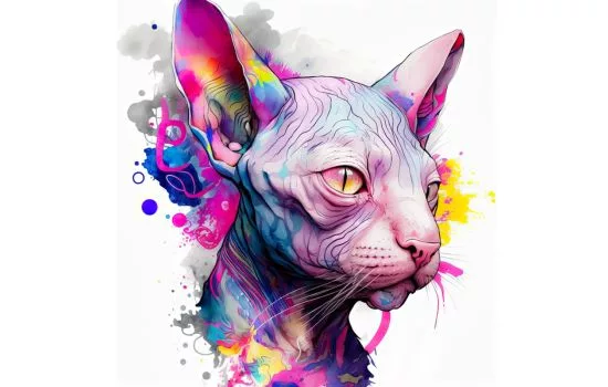 Cat Tattoo With Belly Button