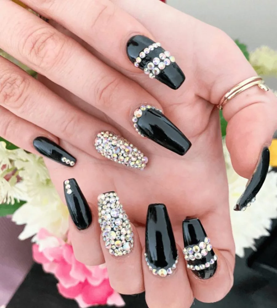 Diamond Galaxy Nails