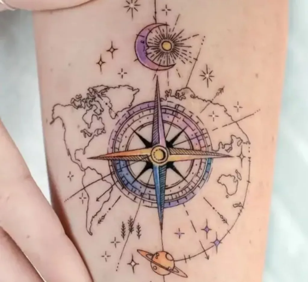 Eagle and Compass Tattoo