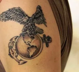 Eagle and Globe Tattoo