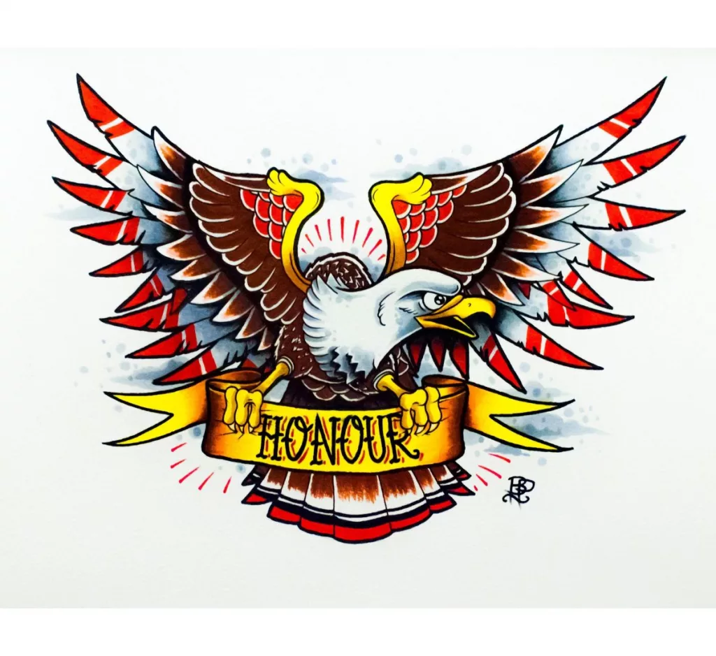 Eagle and Shield Tattoo