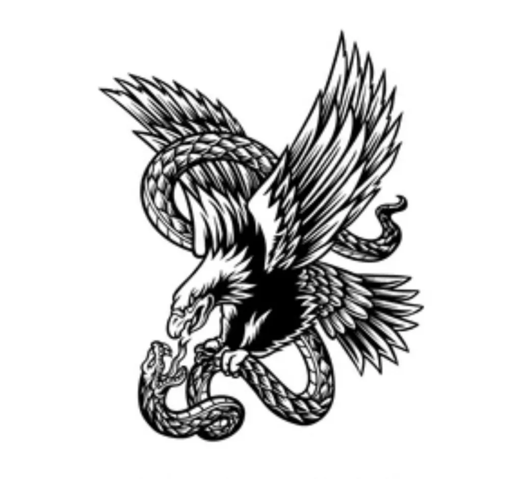 Eagle and Snake Tattoo