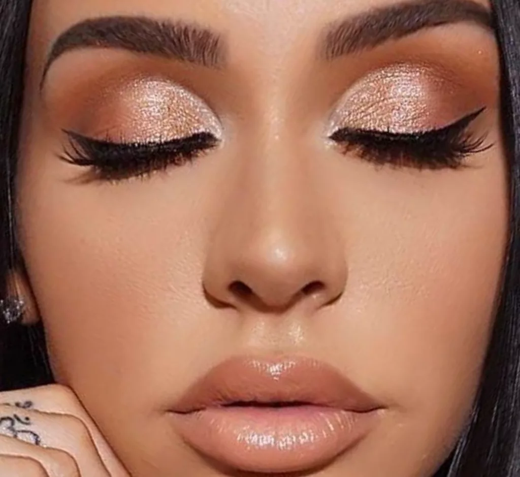 Gold and Rose Gold Prom Makeup