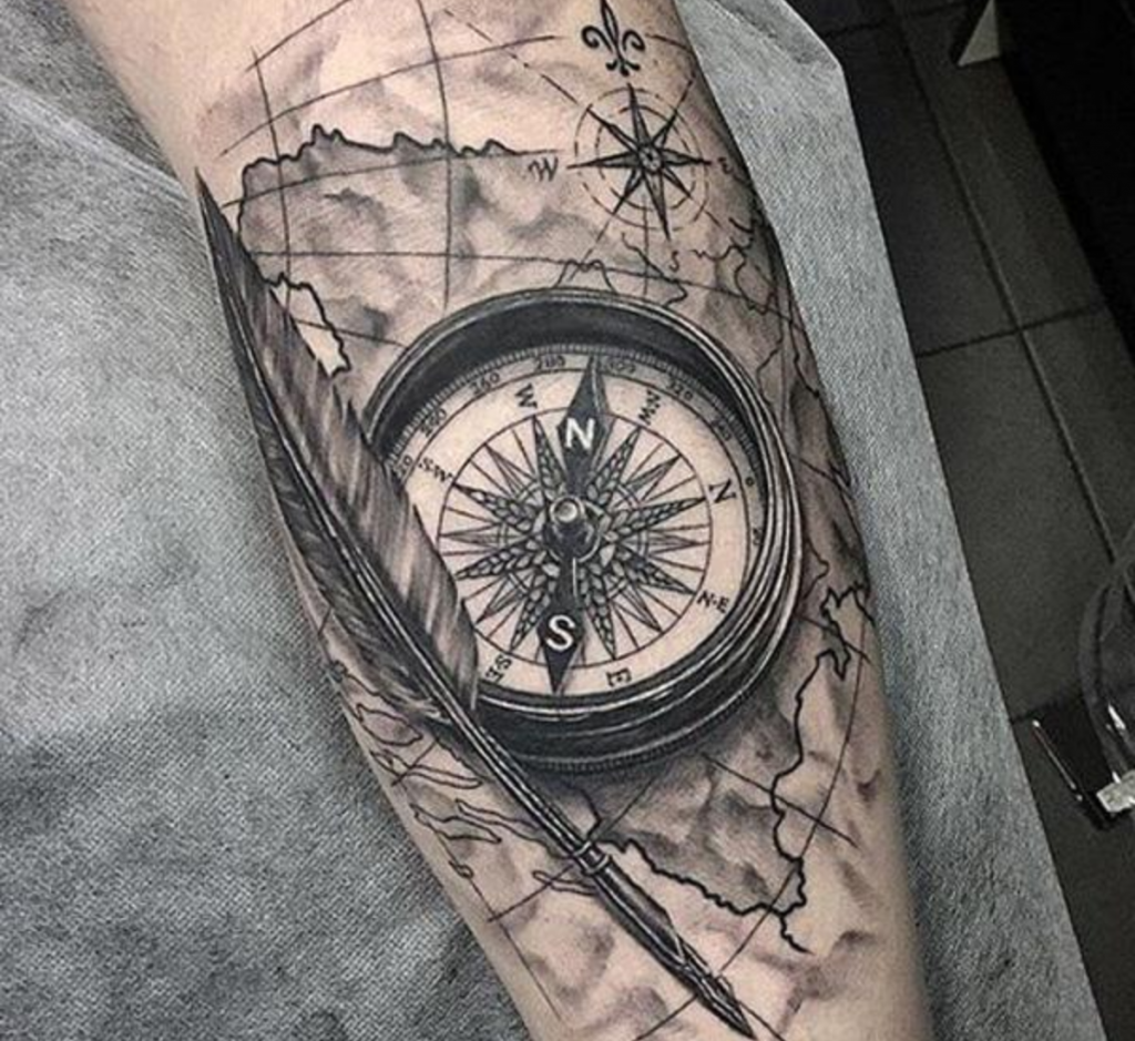 Nautical Symbols Tattoo Filler Design