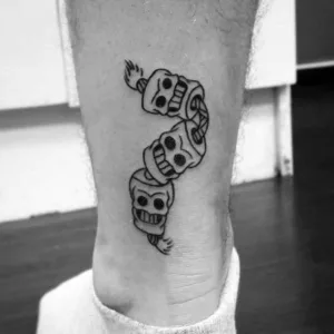 Skull Designs for Men on Ankle Tattoo