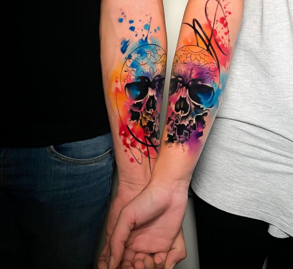 Watercolor Splashes Filler for Tattoo
