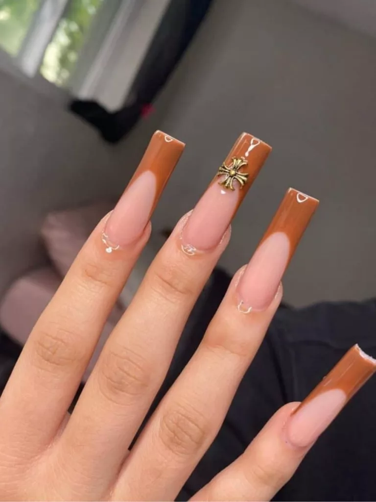 Brown Acrylic Nails