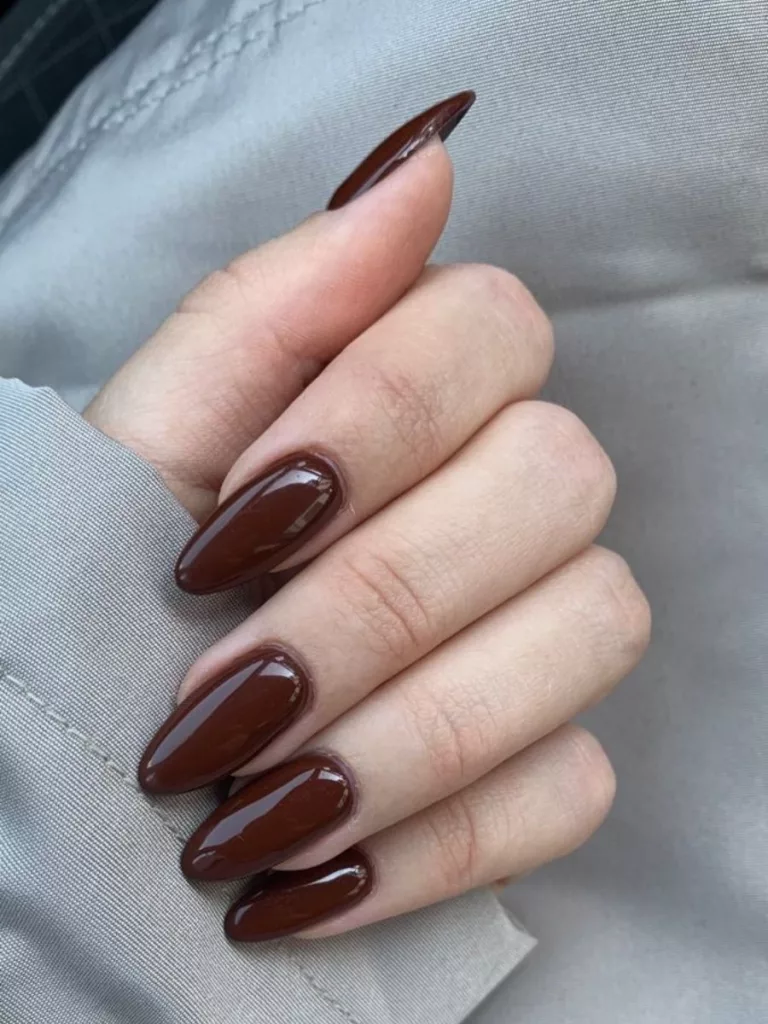 Chocolate Brown Nails