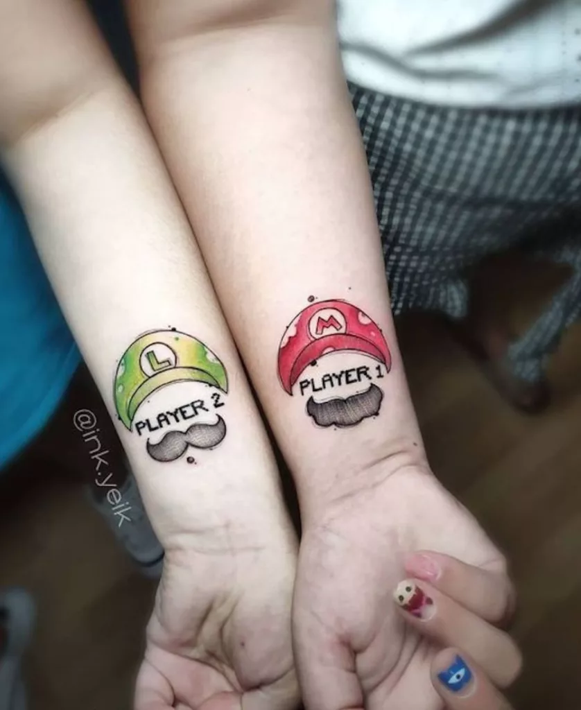 Gaming Tattoo Idea Brother Sister Tattoo