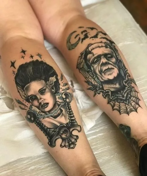 Halloween Knee Tattoo for Female