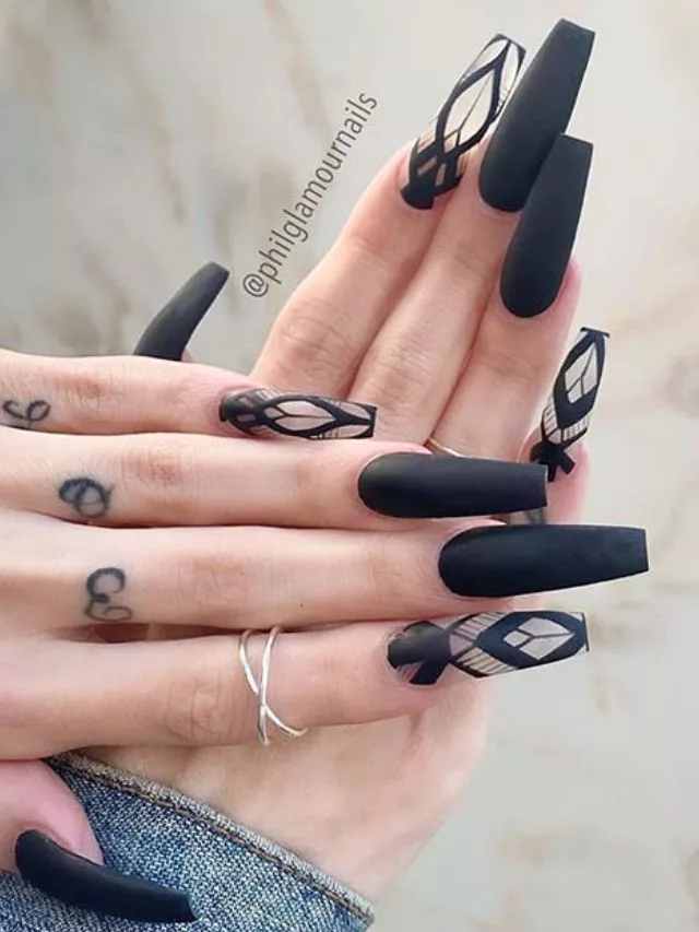 Matte Gangster Baddie Nails