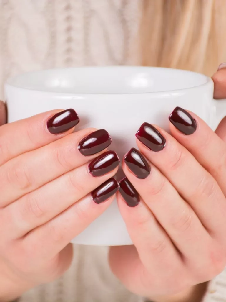 Plain Shades of Brown Nails