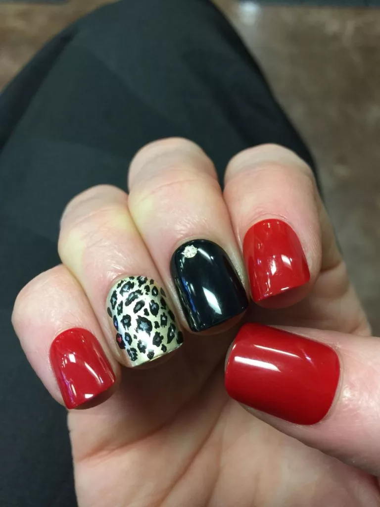 Red And Black Leopard Print Design