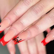 Red Nails and Black Tips
