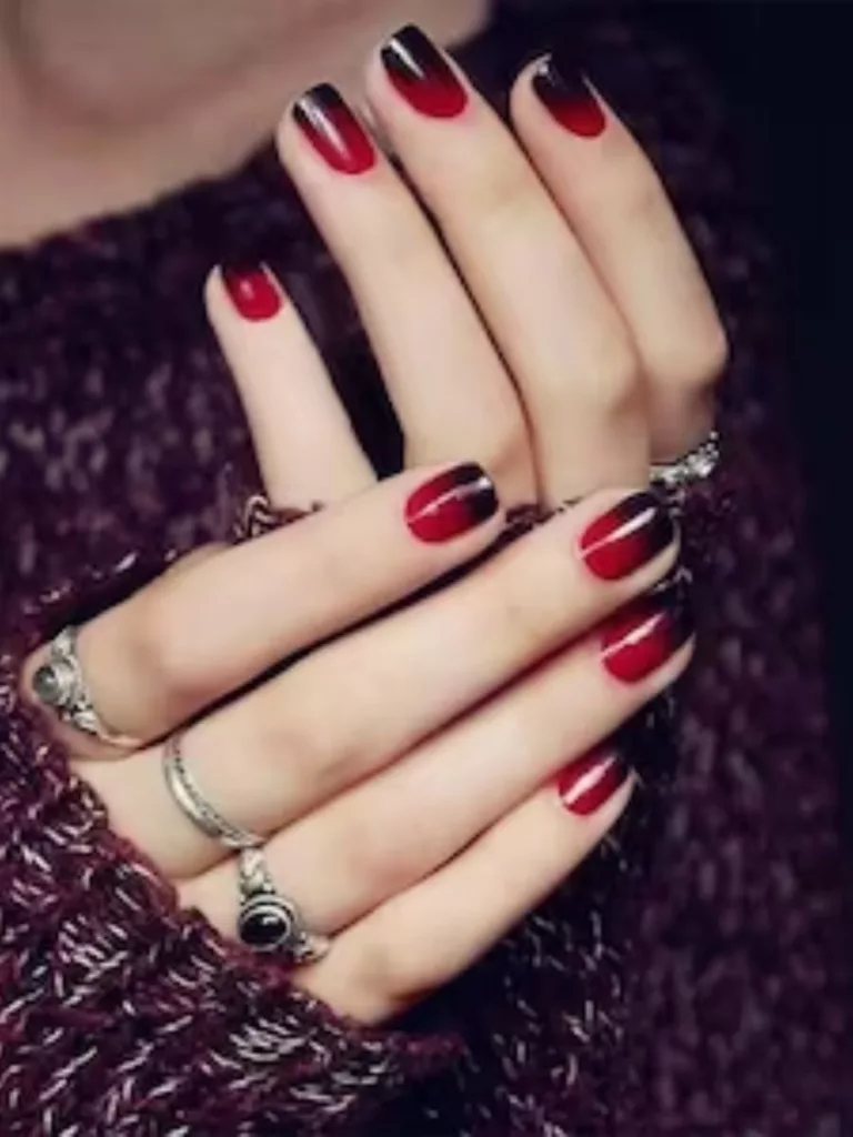 Red Nails and Black Tips