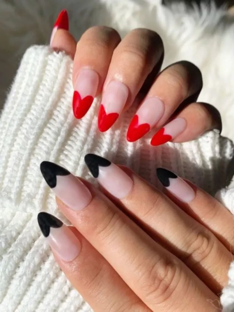Red Nails and Black Tips