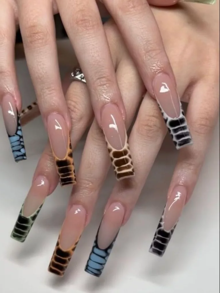 Snake Print Nails