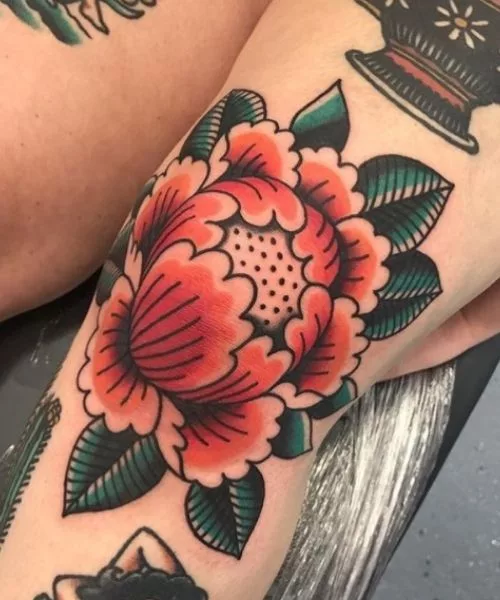 Watercolor Knee Tattoos