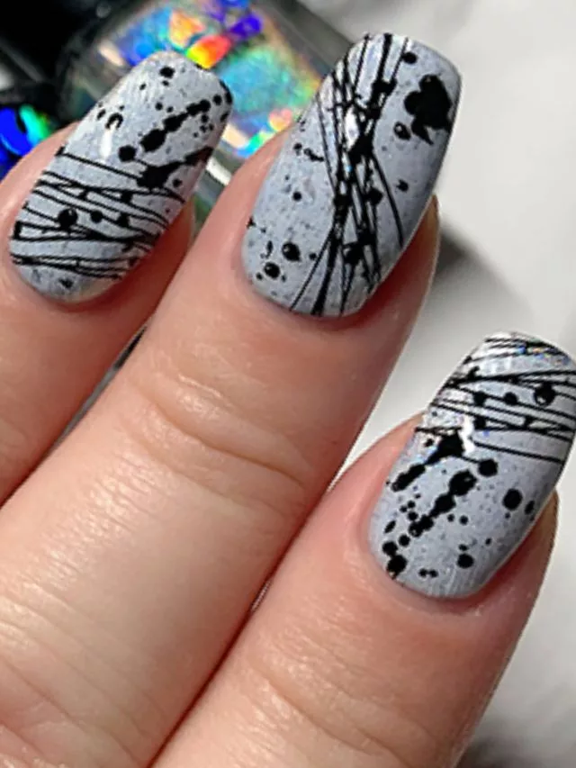 colorsful splash nail